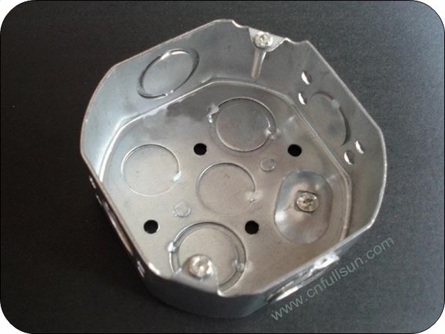Caja eléctrica octágono de metal