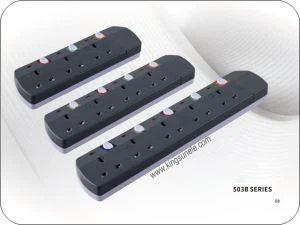 Enchufe de extensión Uso doméstico a prueba de fuego de 3 vías