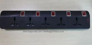 Enchufe de extensión con luz indicadora a prueba de llamas para uso doméstico
