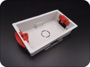 Caja de interruptor de PVC de doble banda para enchufe de interruptor